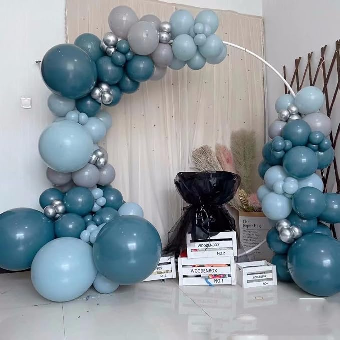 18 inch Peacock Blue Balloons - Image 3