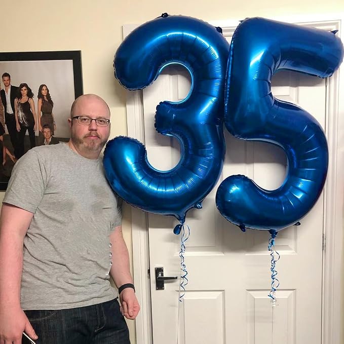 Number Balloons 15 Balloon Dark Blue - Image 3