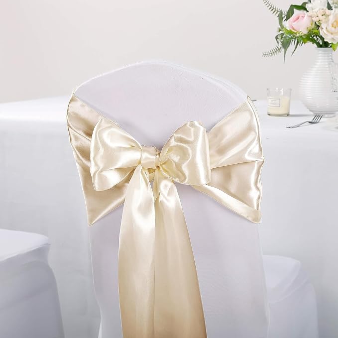 5-Pack Satin Table Runner Champagne 12 x 108 inches Long, Table Runners - Image 7
