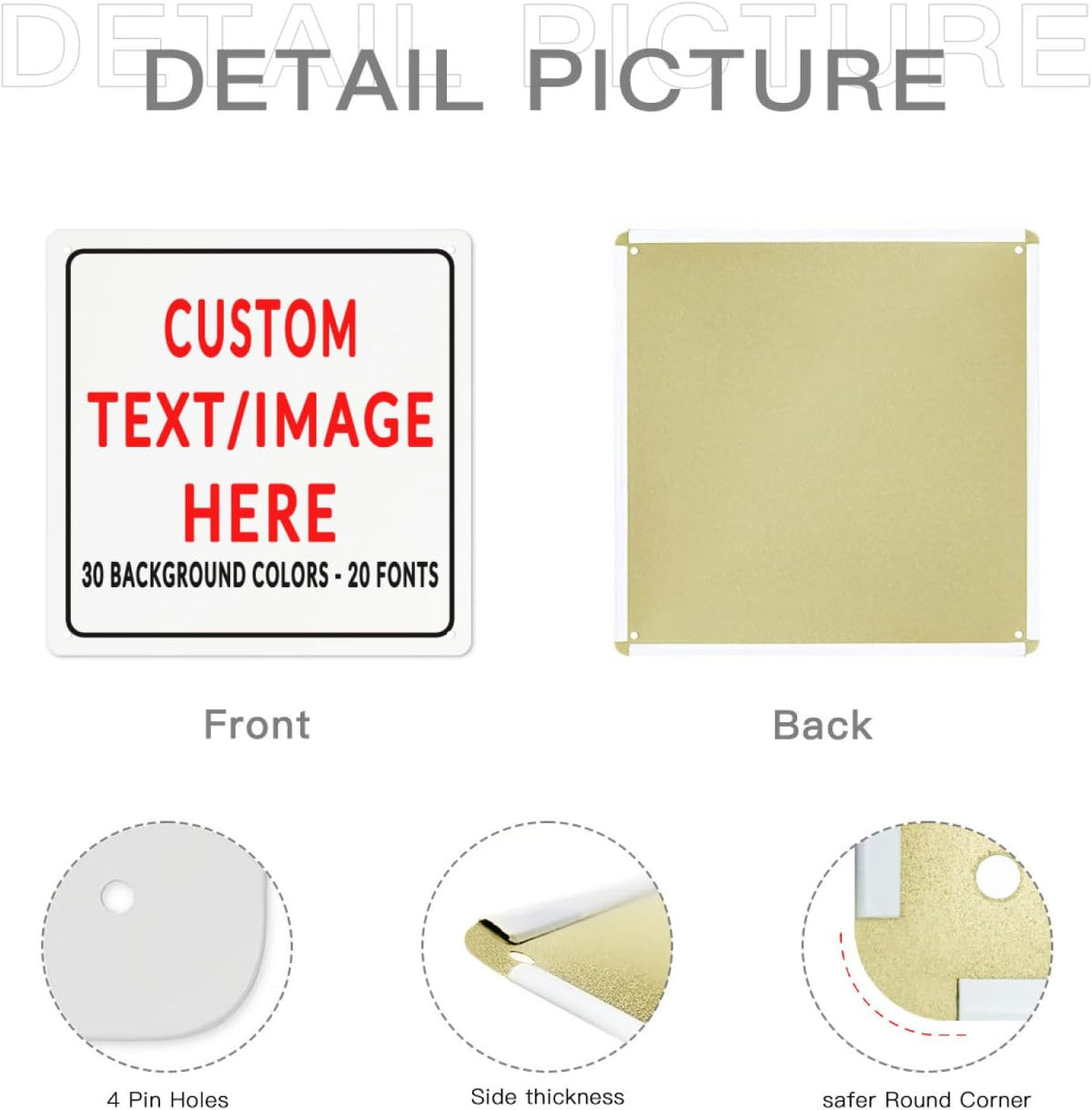 Custom Sign Personalized Custom Metal Sign, Customize For Office, Business, Workplace, Office, Home, Delivery Signs 8x8