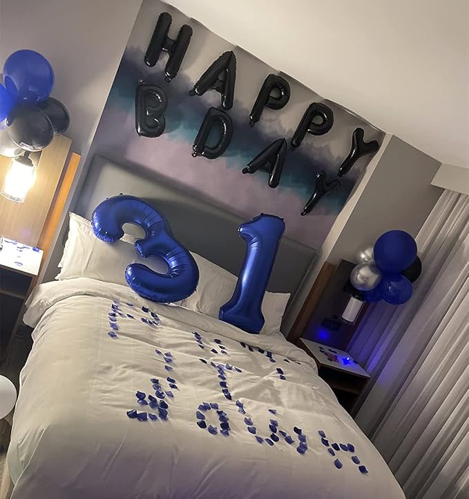 Number Balloons Blue Number 0 for 10 100 Birthday Decorations, 40 Inch | Jumbo - Image 3