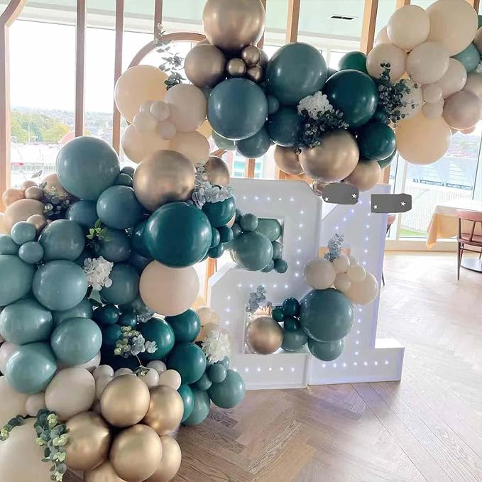 PartyWoo Slate Blue Balloons 50pcs Dusty Blue Boho Neutral Color | 12 Inch - Image 5