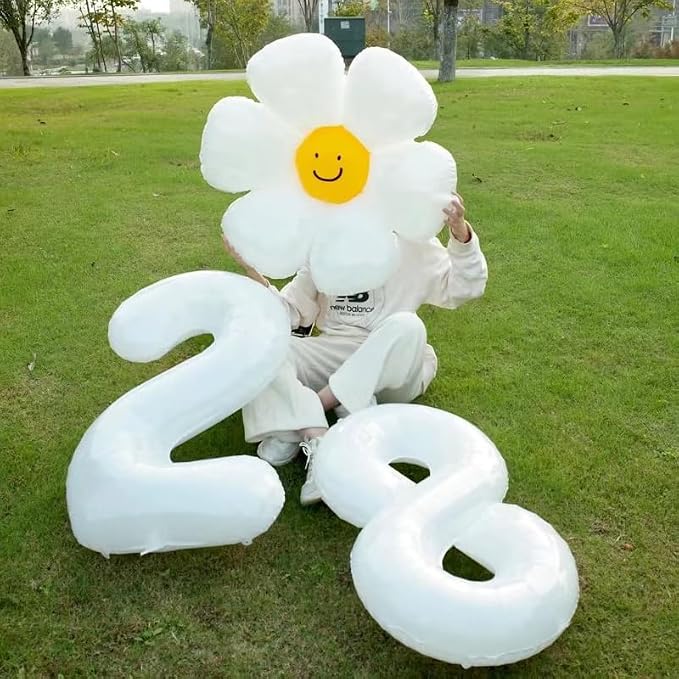Number Balloons 1 Balloon White - Image 4