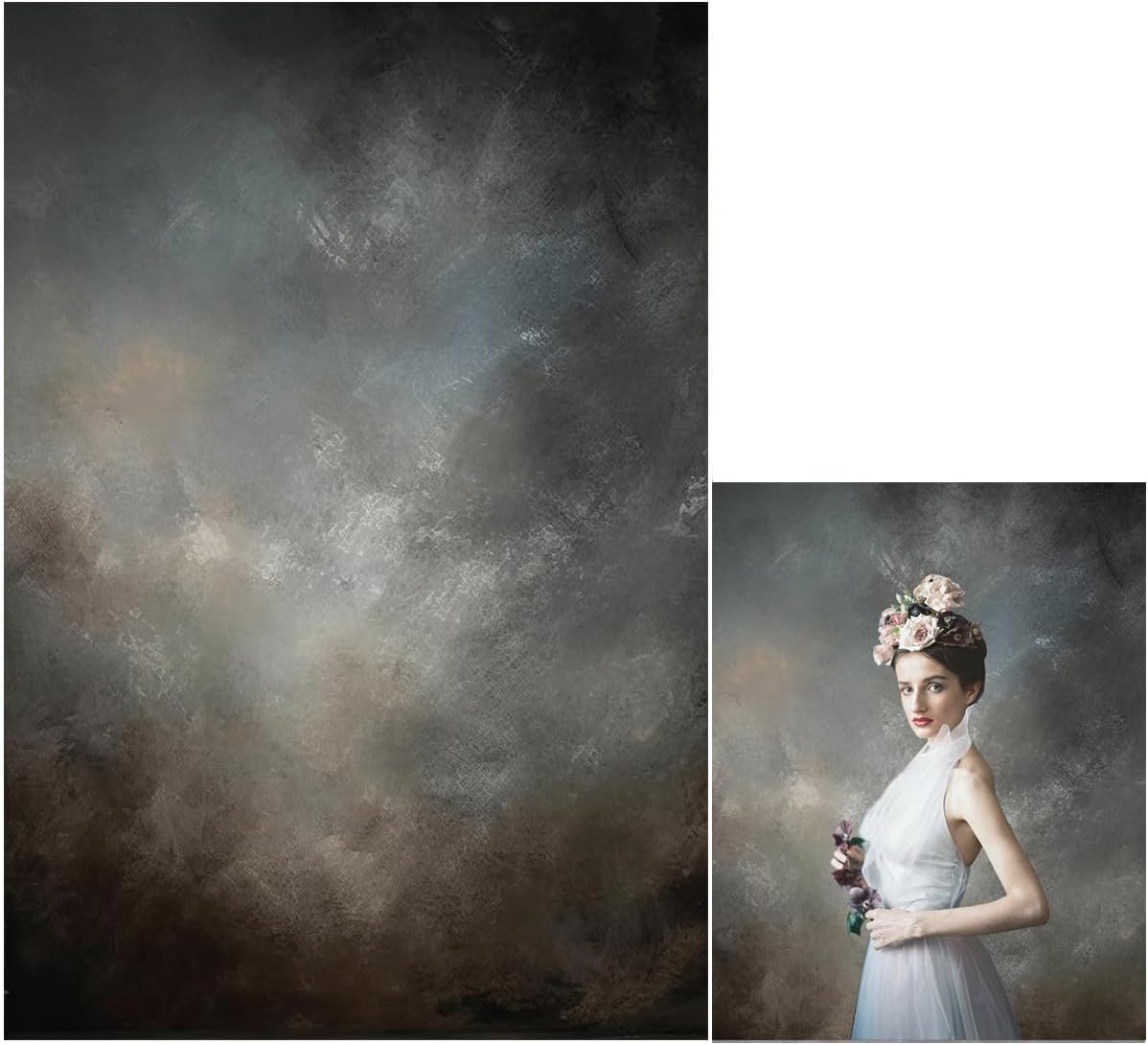 6x9ft Fabric Abstract Backdrop for Photography Vintage Portrait Old Master Background for Studio Prop