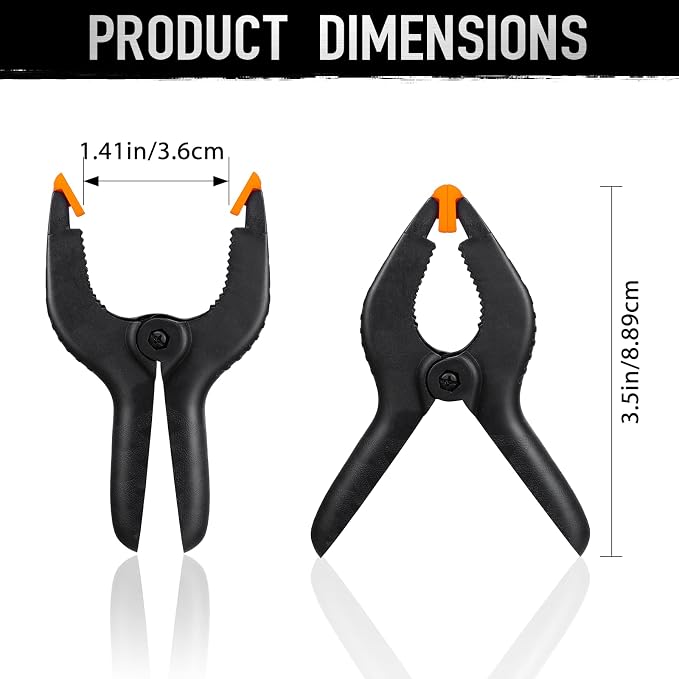 3.5 Inch Spring Clamps for Balloon Arch, 10 Pack Backdrop Clips Heavy Duty | - Image 2