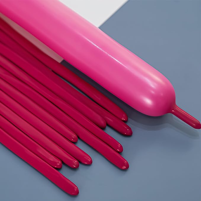 260 Balloons Hot Pink, Thickened 100 Pack Long Balloons Twisting Skinny Magic - Image 5