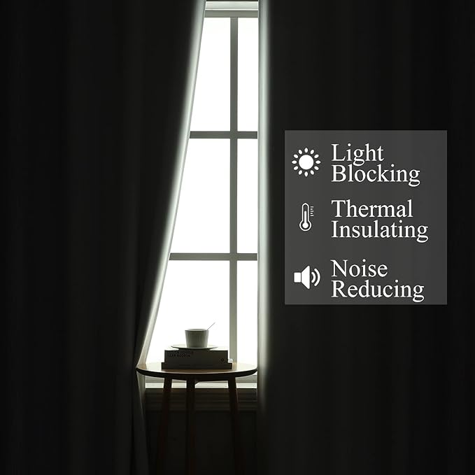 Lilac and Greyish White Room Darkening Blackout Curtains 84 Inches Long - Image 3