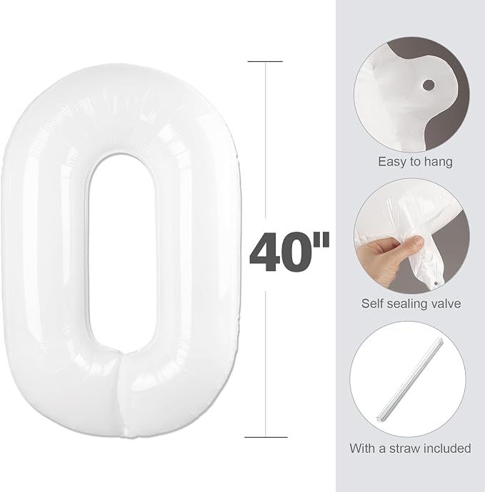 Number Balloons 2 Balloon 40 inch White - Image 5