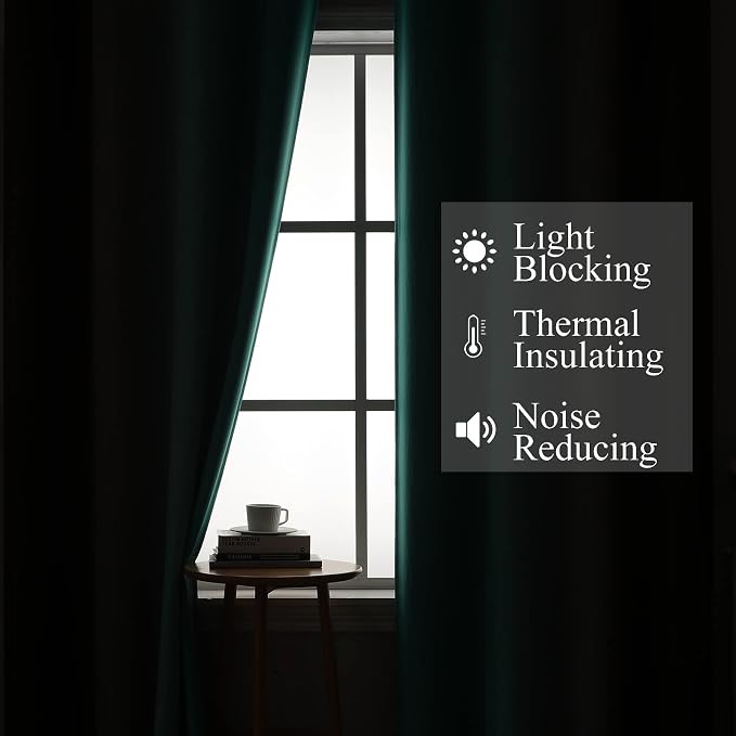 Brown and Teal Ombre Blackout Curtains 72 Inches Length - Image 3
