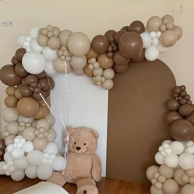 Voircoloria 105pcs Brown Party Latex Balloons, 12inch | - Image 4