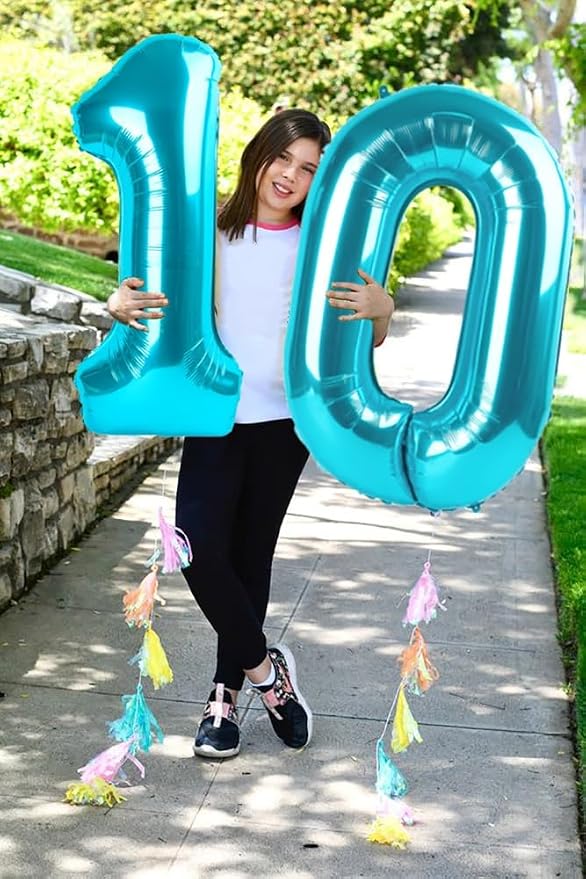 6 Balloon Number 40 Inch Light Blue - Image 3