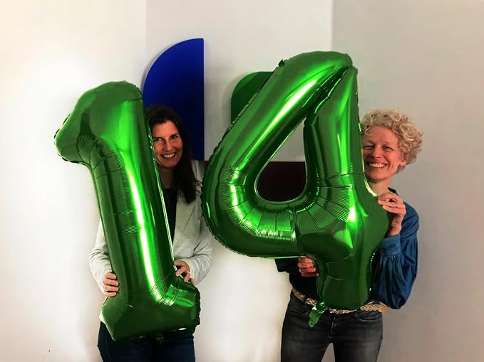 40 Inch Green Number 4 Balloon Birthday Party Decorations - Image 4