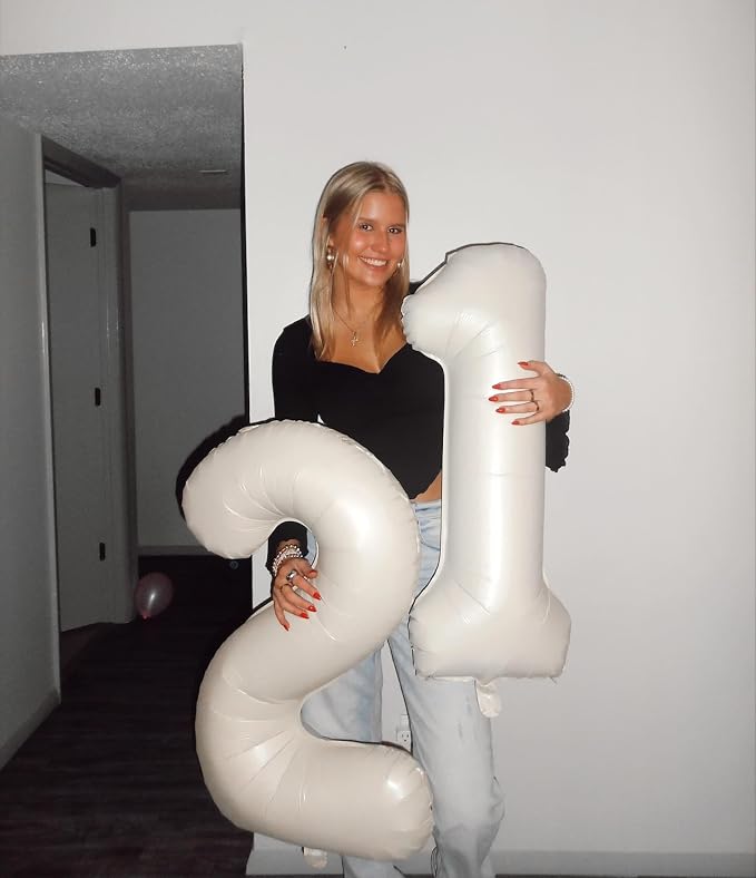 Cream Number 10 Balloon 40 Inch - Image 2