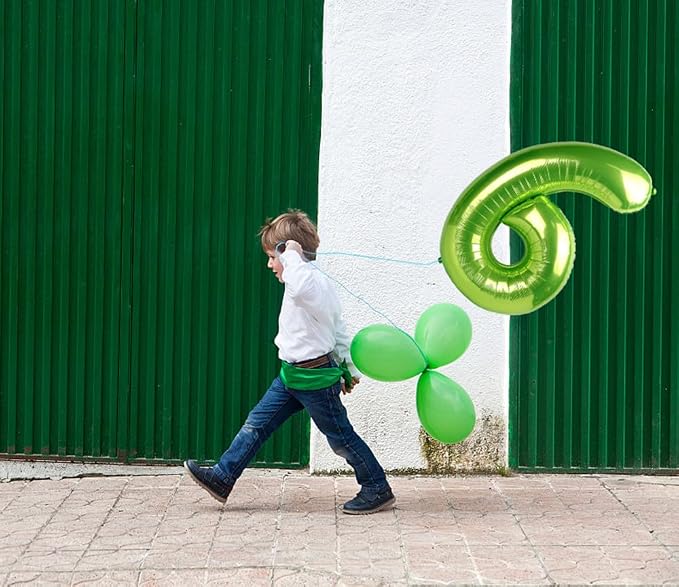 8 Balloon Numbers, 40In Green Balloons - Image 4