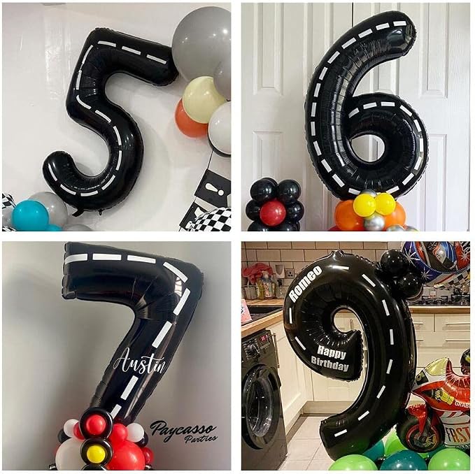 Race Car Number 6 Balloon, 40 Inch, Birthday Party Decoration - Image 6