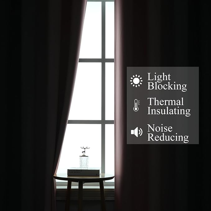Pink and Grey Ombre Blackout Curtains 102 Inches Long - Image 3