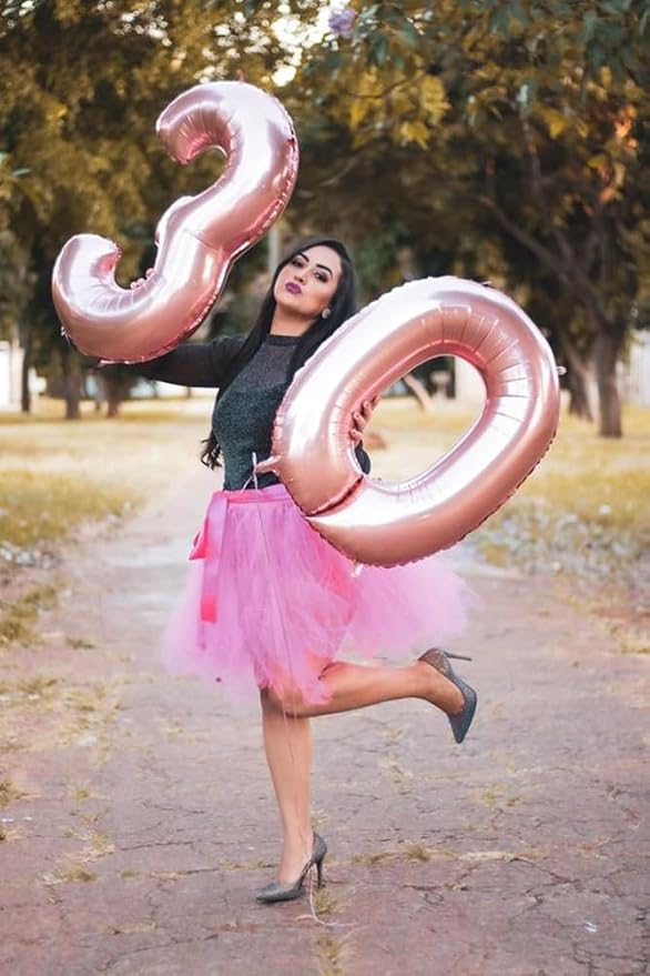 Number 0 Balloons Birthday Decorations, 40In Pearl Pink Balloons - Image 2