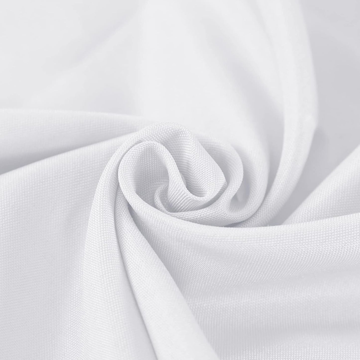 Fokitut 6 Pack Round Tablecloth, 108 Inch, Stain Resistant and Wrinkle Polyester Table Cloth, Fabric Table Cover for Kitchen Dining, Wedding, Party, Holiday Dinner-White