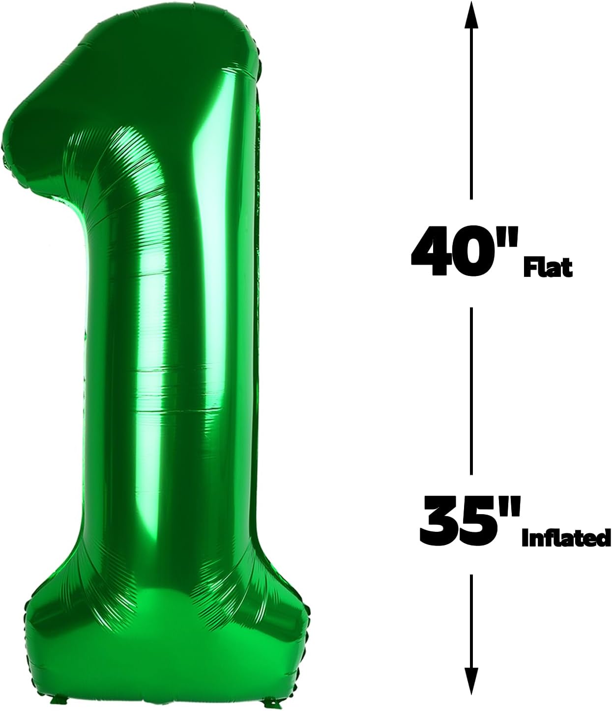 Green 40 Inch 10 100 Number Balloons, 10 100 Decorations for 10 100 Birthday, Foil Giant Birthday Graduations Anniversary Party Balloons