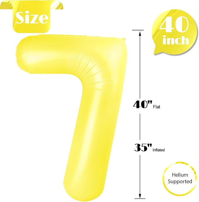 Yellow 7 Balloon - Image 5