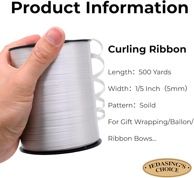 Curling Ribbon Brown Ribbon for Gift Wrapping 500 Yards x 1/5" Wide | Balloon - Image 2