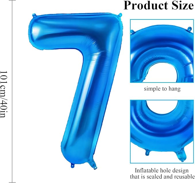 Number 77 Balloons for 77th Birthday Party Decorations, 0-100 Large No.77 - Image 2