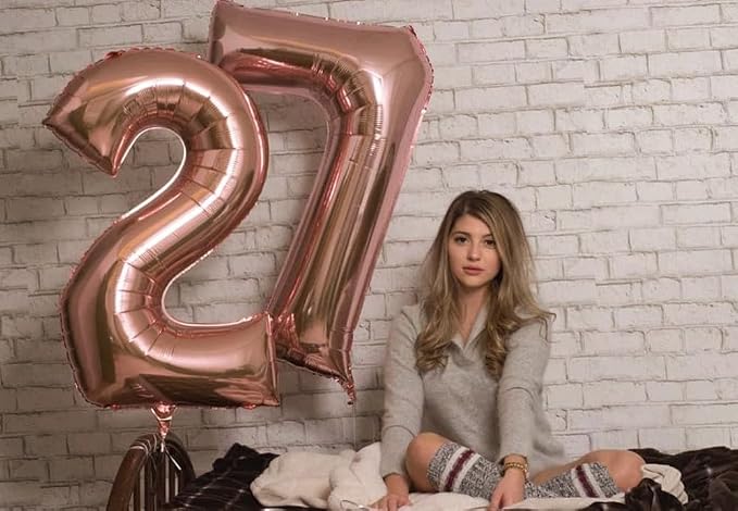 Number Balloons 27 Balloon 40 inch Rose Gold - Image 5