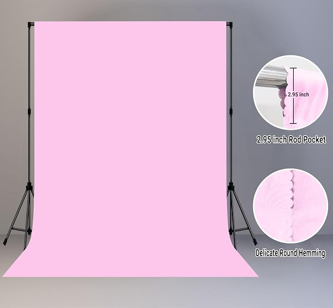 Pink Photography Backdrop for Photoshoot, Fabric 10x20ft | Polyester Studio - Image 6
