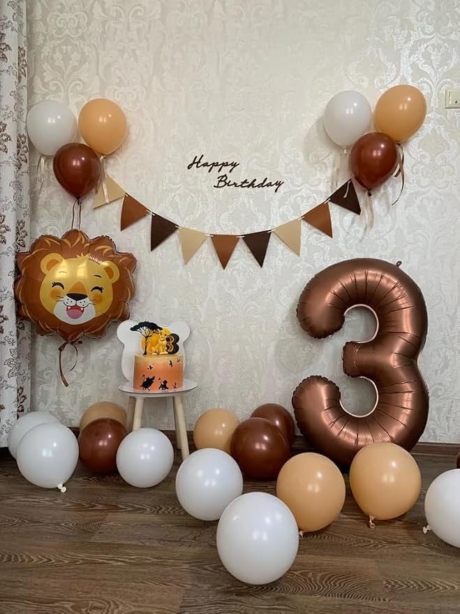 2 Balloon - Brown Birthday Number Balloons, 40 Inch Decorations Men Women | - Image 3