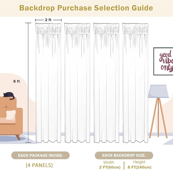 2×8FT-4PCS Black Gold Sequin Backdrop Curtains Panels, Photography Backdrop - Image 6