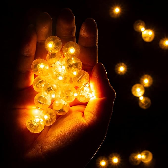 100pcs LED Orange Balloon Light Mini Tiny Led Lights, Small Round Led Ball Lamp - Image 4
