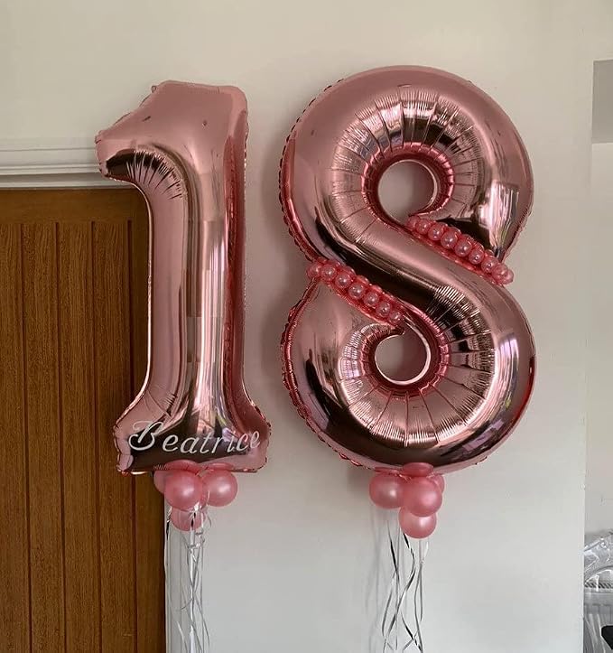 40 Inch Rose Gold 11 Balloons Giant Number 11 Balloons Rose Gold 11 Birthday - Image 4