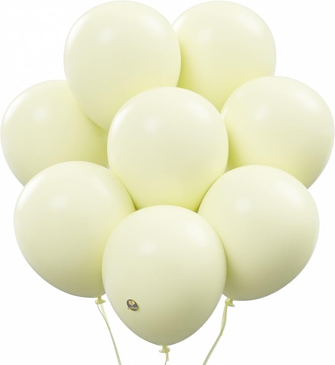 AFTERLOON® Biodegradable Natural Rubber Latex Balloons 24 pcs Pastel Yellow 10 by AFTERLOON%C2%AE