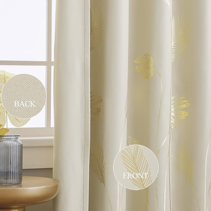 Beige Room Darkening Curtain for Sliding Door 80W x 84L Inch Long Extra Wide - Image 5