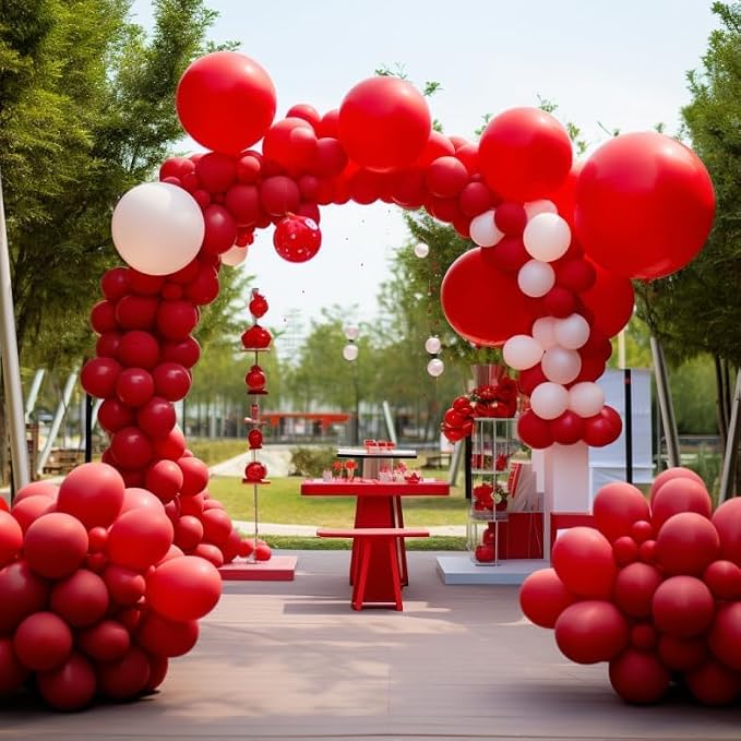 RUBFAC Red Balloons 120pcs 12 Inch, 2026 International Football Game Decor - Image 6