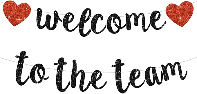 BEISHIDA Welcome to The Team Banner, NO DIY, Office Party Decorations by Beishida