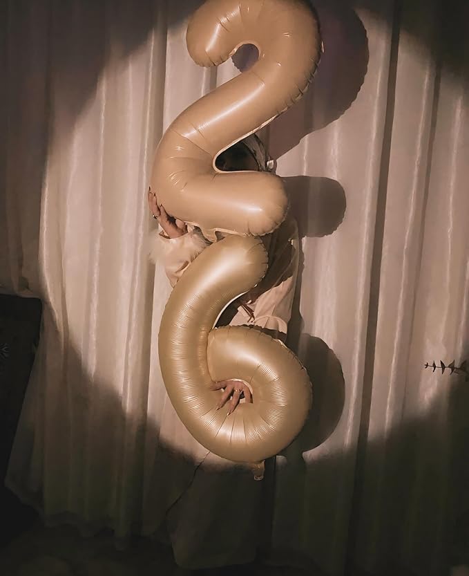 Light Brown Number 3 Balloon 40 Inch - Image 4