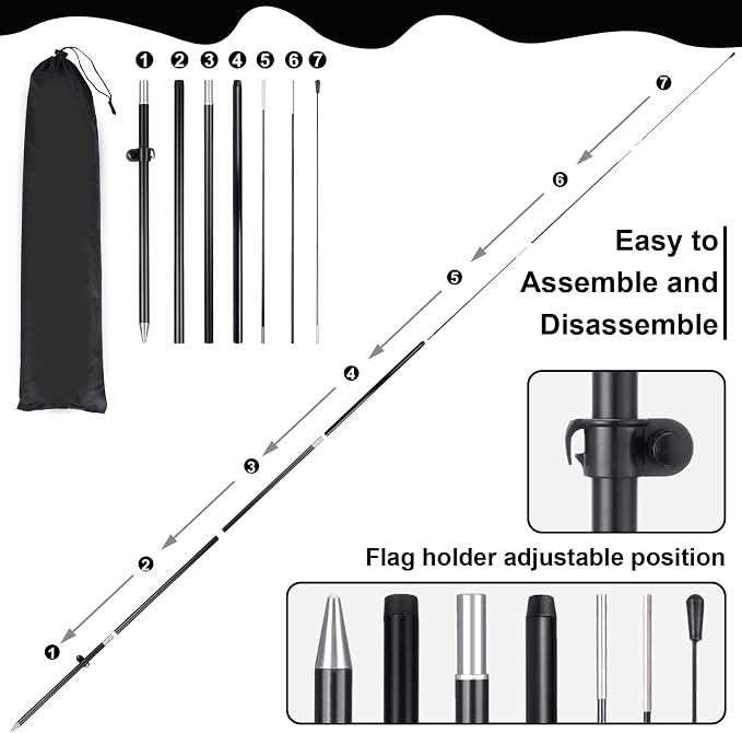 Buryeah 2 Sets Welcome Feather Flag Sign Kit 8 ft Welcome Banners Swooper Flag - Image 7