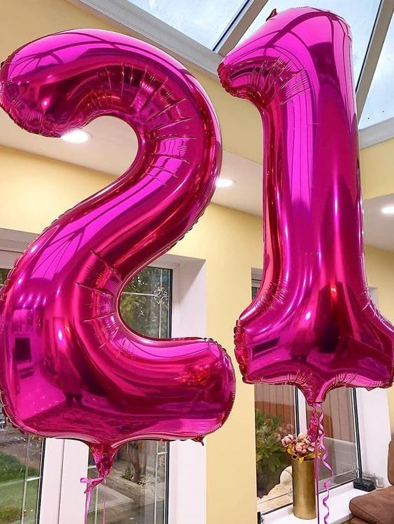 Hot Pink 16 Balloon - Image 2