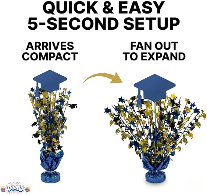 PMU 3 Graduation Centerpieces for Table 2026, Grad Balloon Weight Centerpiece - Image 7