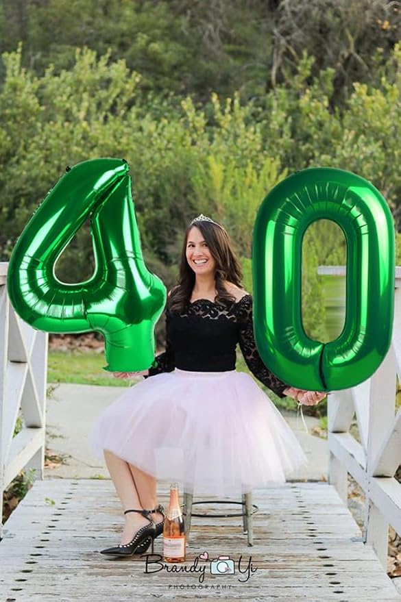 Number Balloons 4 Balloon Dark Green - Image 2