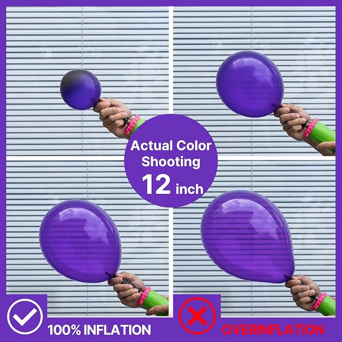 PartyWoo Purple Balloons 50pcs Dark Purple Royal Color 5 Inch | Balloons - Image 6