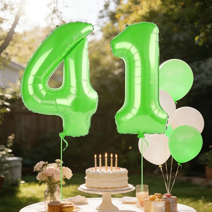 40 Inch Number 41 Balloons for 41st Birthday Party Decorations, 0-100 Fruit - Image 3