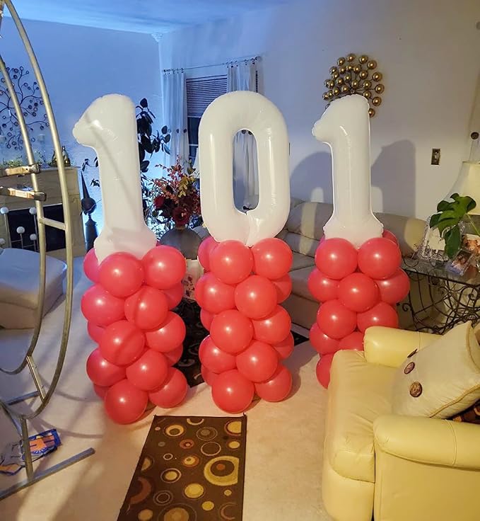 Number 0 Balloons 40 Inch for 10 100 Birthday Party Decorations, - Image 2