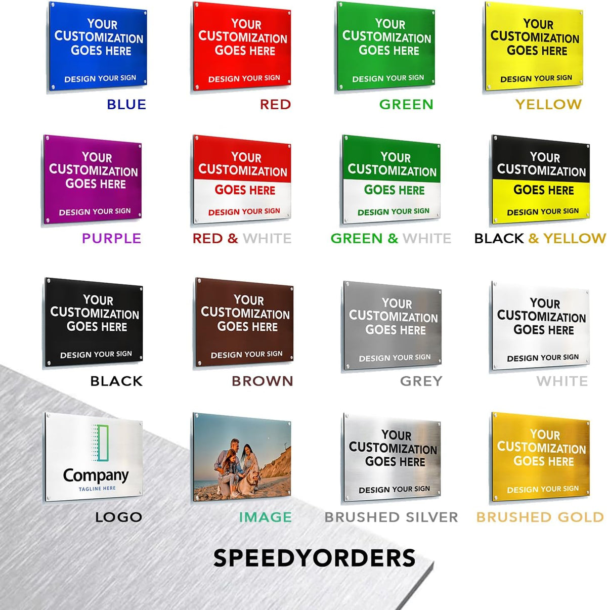 Custom Metal Signs, Personalized Aluminum, Customized Safety, Business Signs, Waterproof Outdoor, White Aluminum (Yellow, 24x18 In)