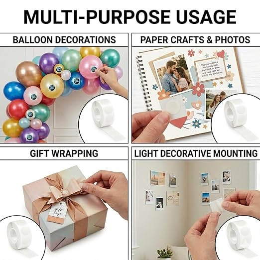 1500 Pcs Clear Glue Points Dots Double Sided Sticky Adhesive - Image 4