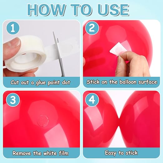 UPINS 1500Pcs Glue Points Dots Removable Balloon Glue Adhesive Dots | 15 Rolls - Image 3