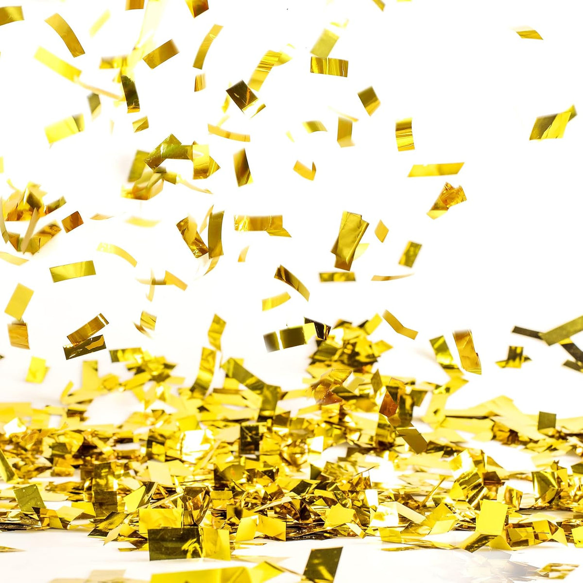 Sumind 200 Grams Gold Silver Large Metallic Confetti Rose Glitter Throwable Table Scatter Foil Confetti for Wedding Birthday Party Baby Shower Graduation Christmas Celebrations(Gold)