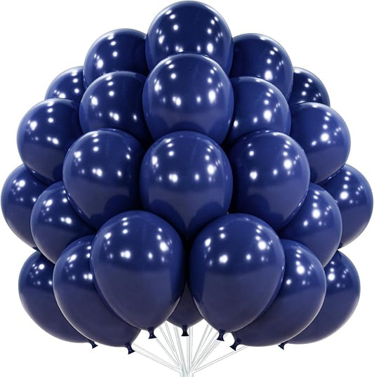 PartyWoo Navy Blue Balloons 100pcs Dark Blue Latex Helium Balloons 12 Inch | by PartyWoo