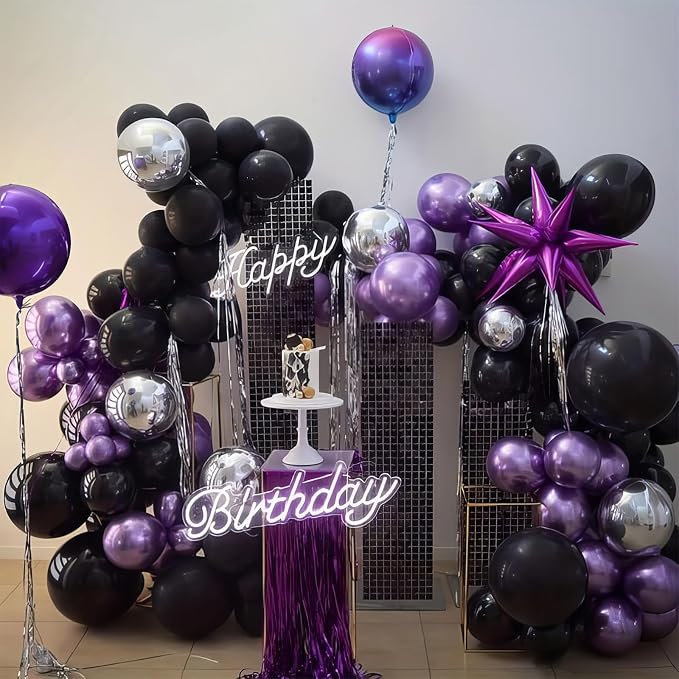 Purple and Black Balloons - Image 3